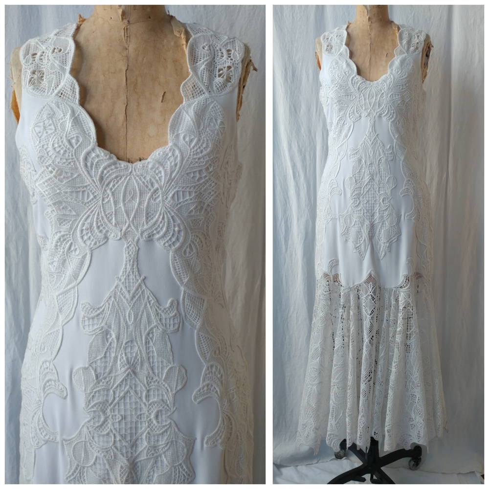 Jonathan Simkhai Lace Overlay Dress 10